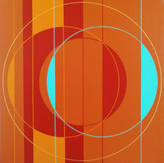 Carlos Presto. Círculo dorado, 40 x 40 cm