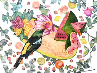 Ana Clara Soler. Pájaro, 116 x 102 cm