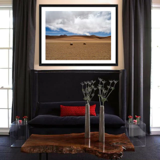 ALFREDO DE STEFANO. DOS ROCAS-ATACAMA, 128 x 168 CM.