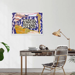 Azul Van Peborgh. Arbóreo, 50 x 70 cm