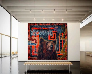 Amador Rojas. Bear, 140 x 150 cm