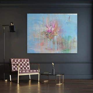 Dolores Castaño. El fuego en el agua, 112 x 142 cm