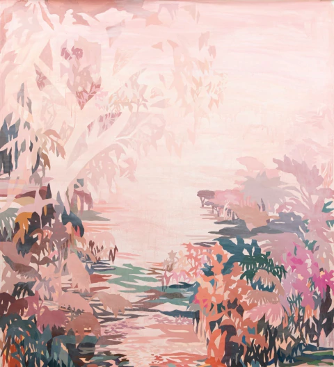 Lucia Spotorno. Niebla rosa, 200 x 180 cm - comprar online