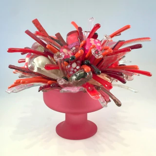 Janine Altman. Pink Flower, 10 x 22 x 22 cm - comprar online