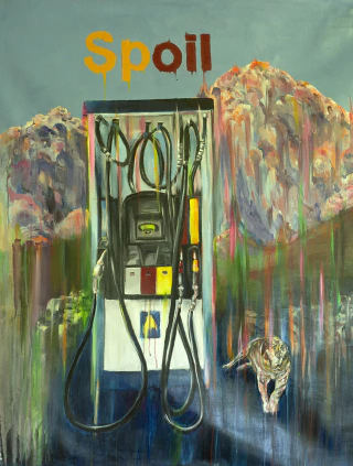 Javier Estevez. Spoil N6. La estación, 130 cm x 100 cm - comprar online