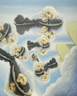 Valeria Pérez Fuchs. La geometría del tiempo en otoño, 115 x 93 cm - buy online