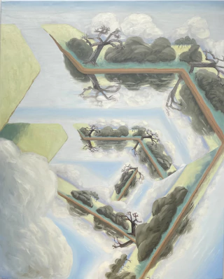 Valeria Pérez Fuchs. La geometría del tiempo en invierno, 115 x 93 cm - buy online