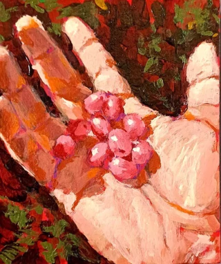 Juan Galvez. Frutos de Peumo, 15 x 13 cm - buy online