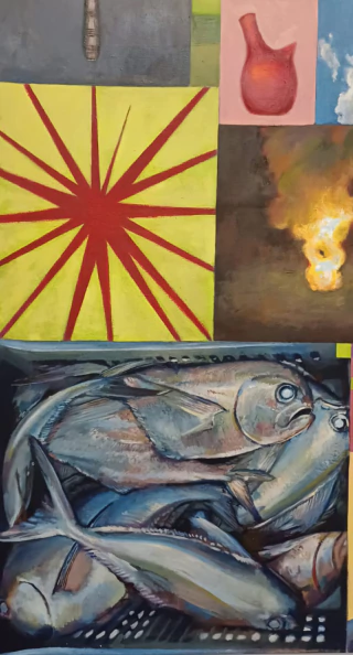 Juan Galvez. En un fuego vi un paisaje, 140 x 100 cm - buy online