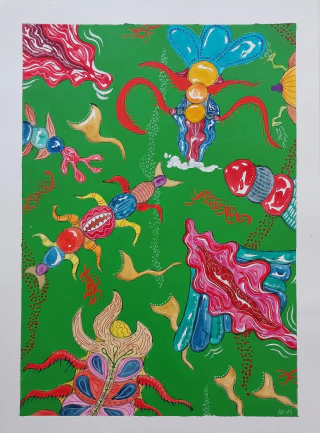 Roly Arias. Lubidulia 4, 75 x 55 cm - comprar online