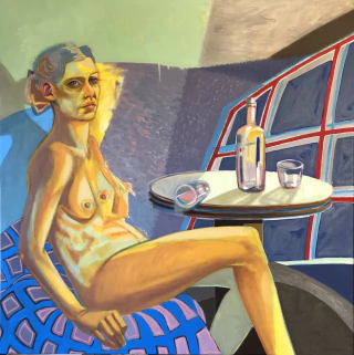 Víctor Moser. Noche de amor y whisky, 100 x 100 cm - comprar online