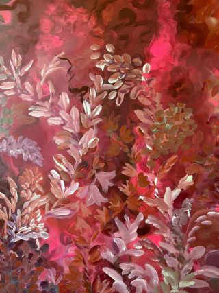 Florentina Fischer. Ultramar coral, 120 x 100 cm