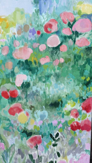 Flora Gomez. Dos jardines (Par) 150 x 100 y 150 x 100 cm