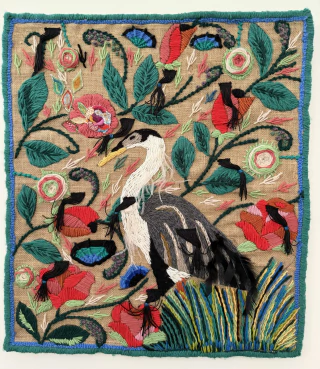 Joaquín González Bonorino. Garza morada, 68 x 60 cm