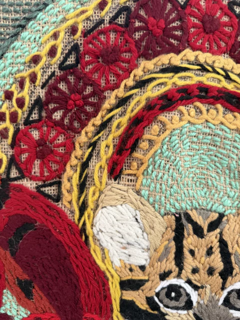 Joaquín González Bonorino. Ocelote y ceibo, 80 x 60 cm