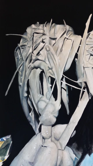 Caroline de Chaunac. Jardin statuaire, 150 x 113 cm