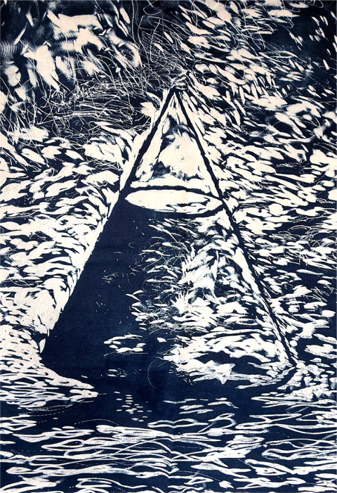 Julián Pesce. En el bosque, 130x80cm