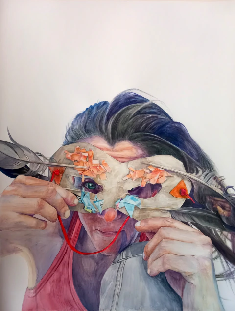 Caroline de Chaunac de Lanzac. Wild rio, 110 x 85 cm