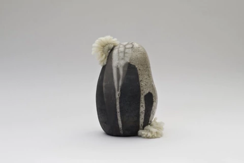 Agustina Garrigou. Raku Potatoid N7, 12cm diam. 17 cm alto