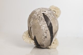 Agustina Garrigou. Raku Potatoid N8, 13 cm diam. 14 cm alto