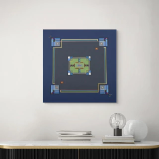 Santiago Debenedetti. Estadio central, 80x80 cm - comprar online