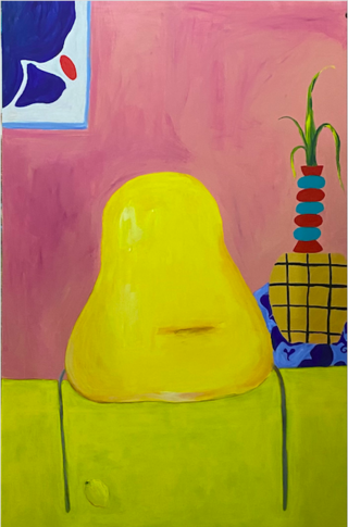 Rosario Lopez Ercoli. Silla y piña, 150 x 100 cm