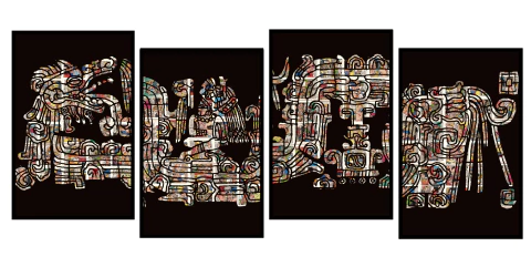 GABRIEL GARCILAZO. SERPIENTE EMPLUMADA VAQUERA. 120 X 240 CM.