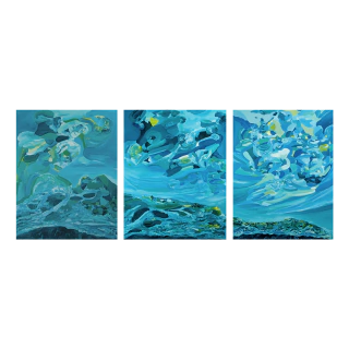 Leandro Bejar. Paisaje azul, 100 x 210 cm - comprar online