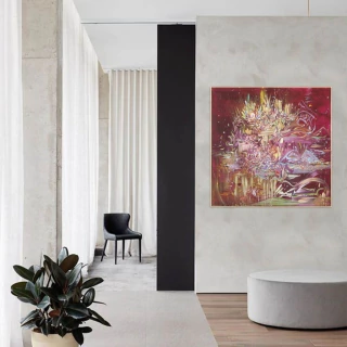 Dolores Castaño. Carnaval, 100 x 100 cm
