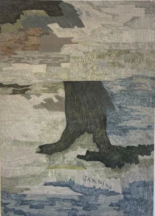 Azul Van Peborgh. Se está pudriendo el jardín, 194 x 140 cm