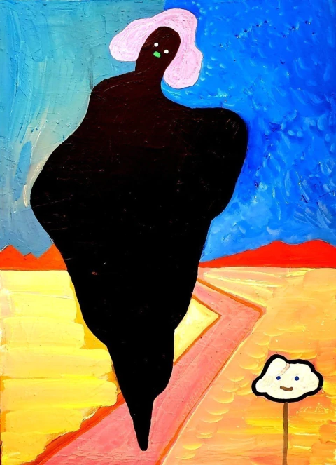 Lino Divas. Yendo al Oasis analógico, 60 x 43 cm