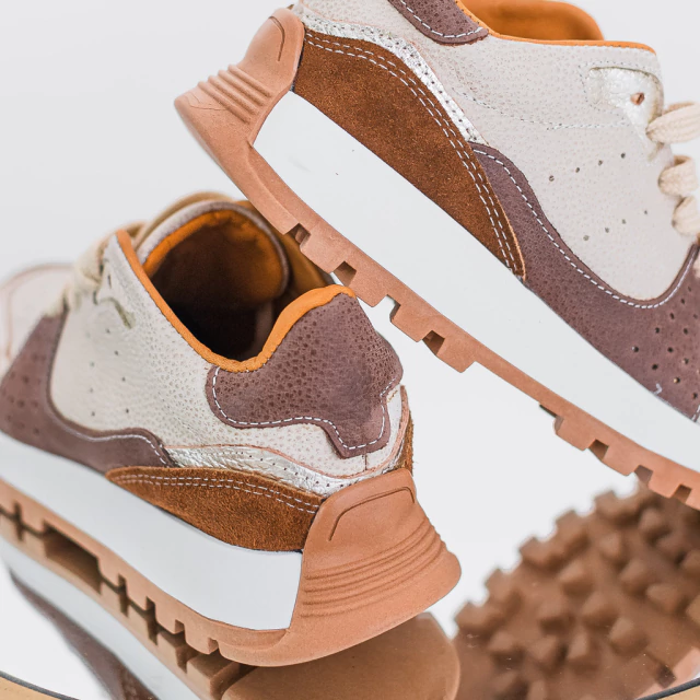 ZAPATILLA NINA NATURAL Y CHOCO — imagen 13