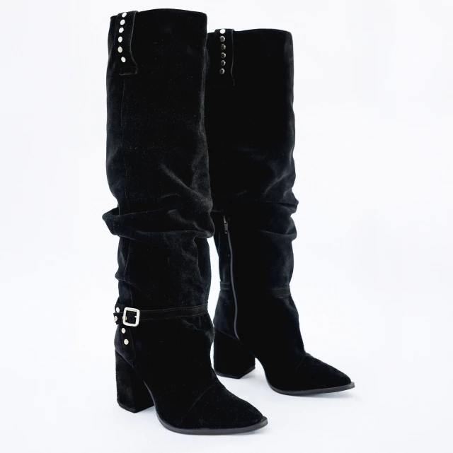 BOTA LYN GAMUZA DE CUERO NEGRA — imagen 2