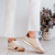 ZAPATILLA ETTA NATURAL Y BORDÓ en internet
