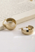 Argollas New York de acero dorado (par)