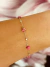 Pulsera estrellas rosas de acero blanco