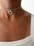 Choker corazón torzado de acero blanco