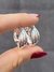 Argollas Anastasia de acero blanco (par) - comprar online