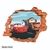 Vinilo decorativo infantil Pared Rota 3D Cars