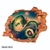 Vinilo decorativo infantil Pared Rota 3D Dragon Ball