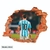 Vinilo decorativo infantil Pared Rota 3D Fútbol Messi