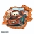 Vinilo decorativo infantil Pared Rota 3D Cars