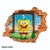 Vinilo decorativo infantil Pared Rota 3D Bob Esponja