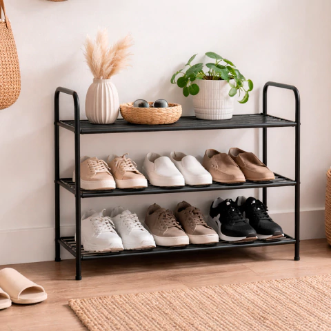 Zapatero Organizador Metálico 3 Niveles