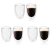 Set X6 Tazas Doble Vidrio Borosilicato 350 ML