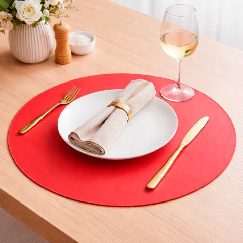 Set X6 Individuales Redondos De Mesa 38 cm