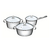 Bateria Cocina X3 Piezas Acero Inoxidable Induccion Allegra Tramontina
