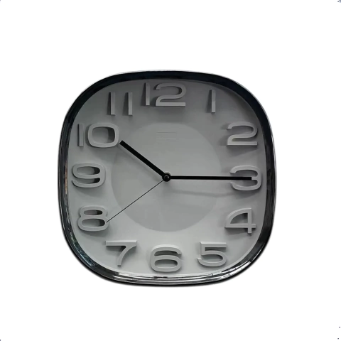 Reloj De Pared Analógico Black & Grey 30 cm