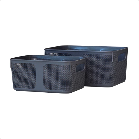Set X2 Canastos Organizador Plástico Nudos - comprar online