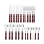 Set x 24 Cubiertos Acero Inoxidable Mango Madera Polywood Tramontina